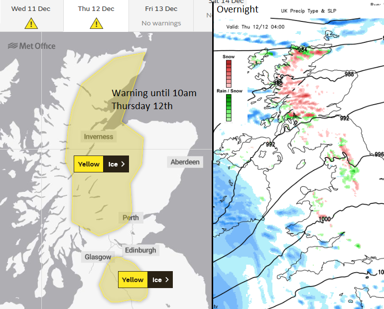 Ice warning UK election day snow