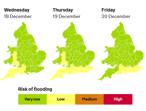 5 day flood risk Environment Agency England