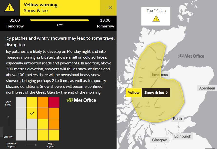 Snow and Ice warning Monday night Storm BRendan