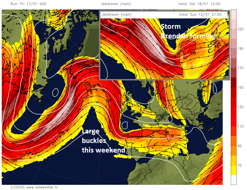 Jet stream UK Atlantic 