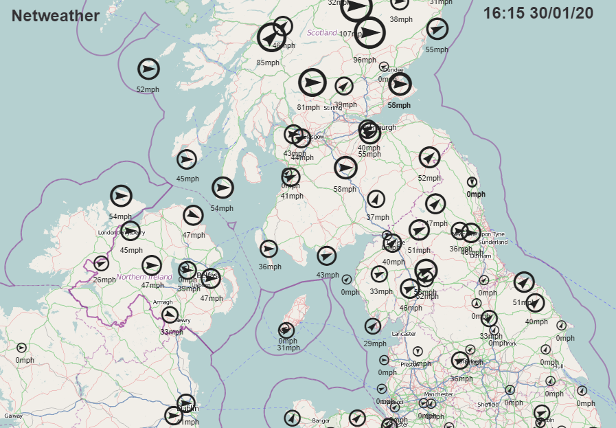 Netweather live gusts