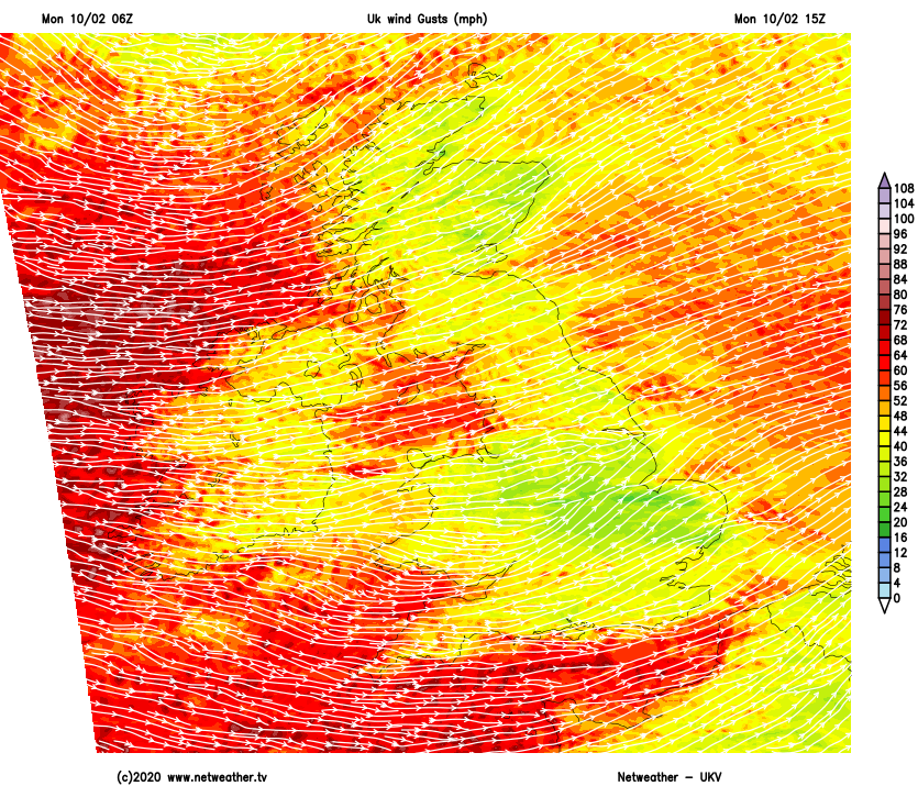 Blustery on Monday - particularly near to southern and western coasts