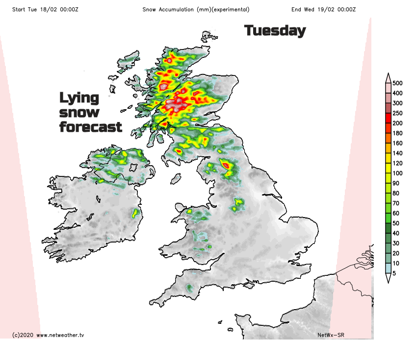 UK snow tuesday