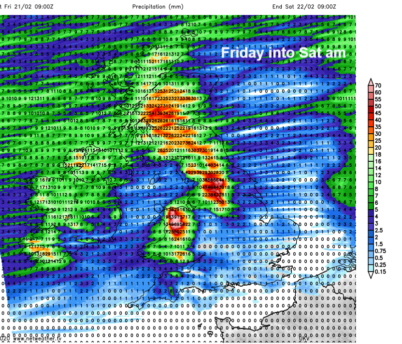 UK rain friday into saturday