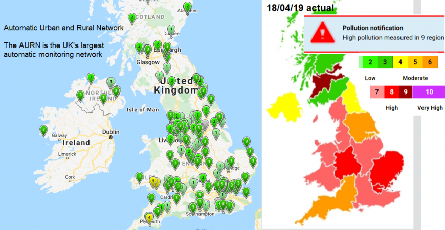 Air pollution monitoring network