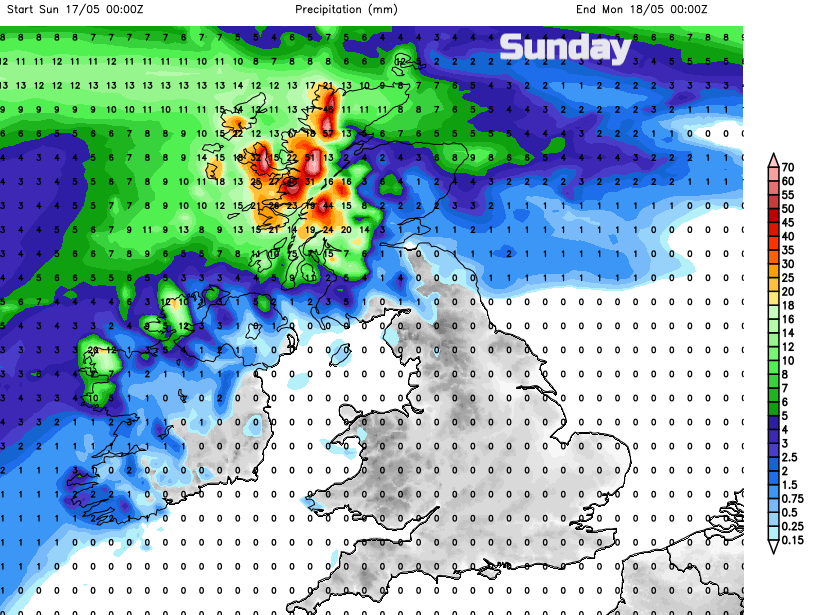 Lack of UK rain Still wet in NW Scotland this weekend