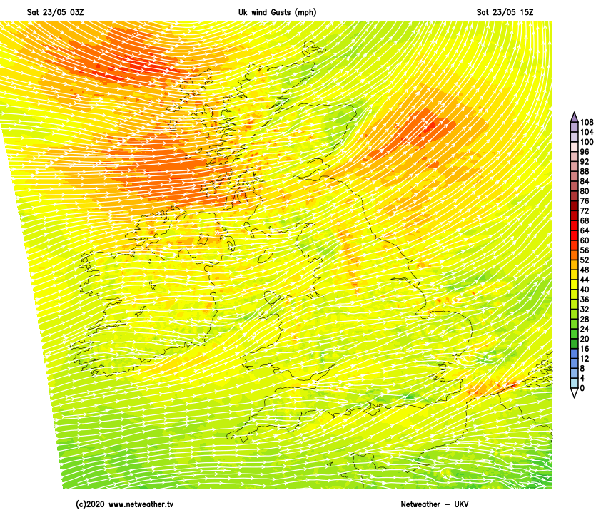 Blustery winds on Saturday