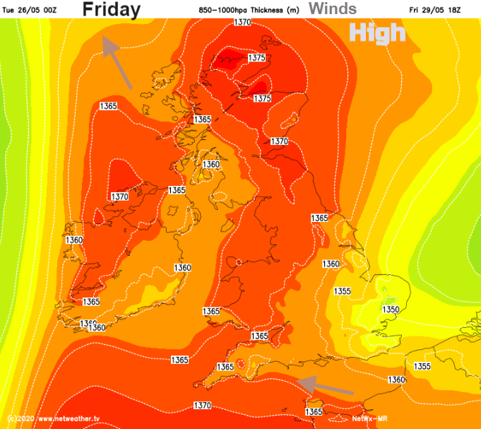 Friday UK warmth