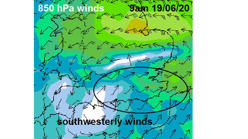 850hpa winds