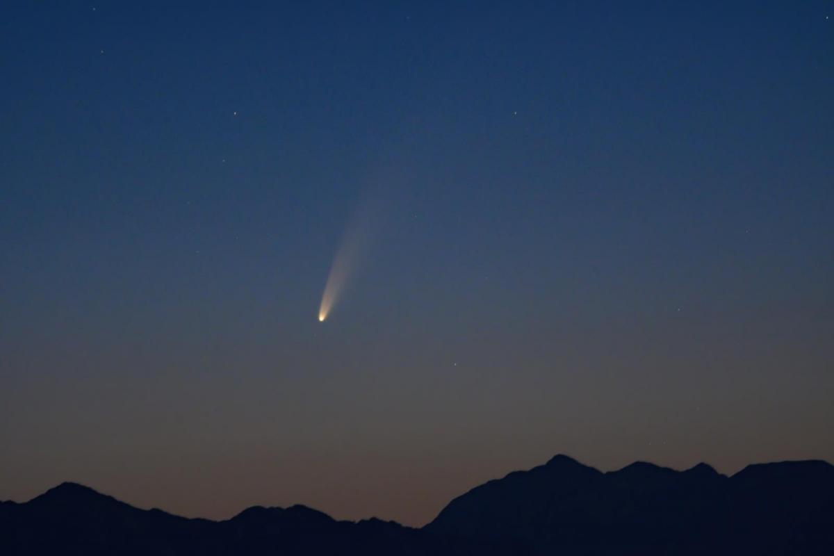 Comet Neowise getting closer and now visible after sunset, dependent on cloud cover