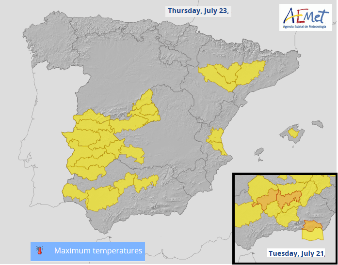 Spanish weather forecast