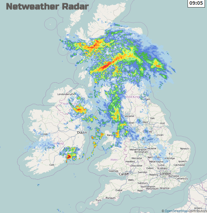 UK rain radar