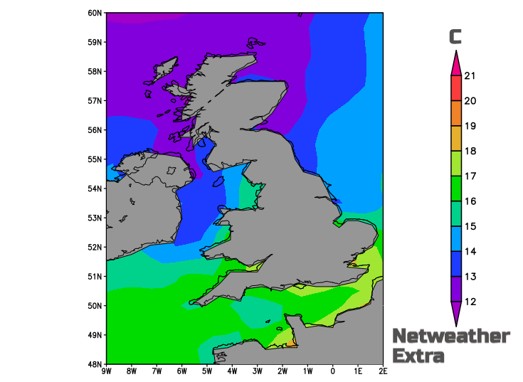 SST sea surface temps UK