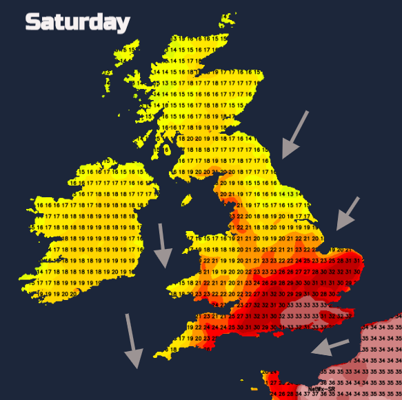 Hot weekend UK