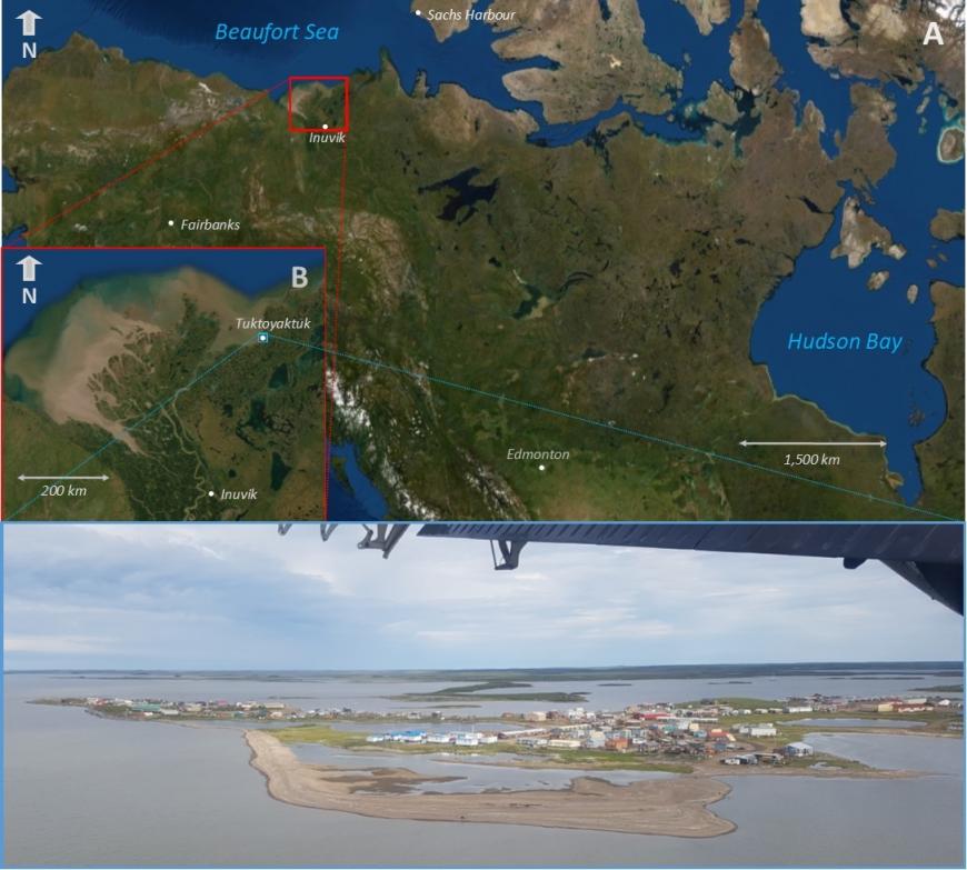 The location of Tuktoyaktuk