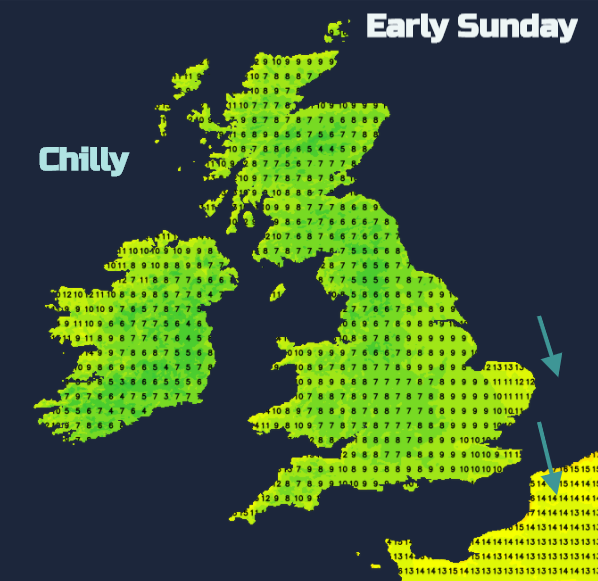 Bank holiday weather for camping chilly UK