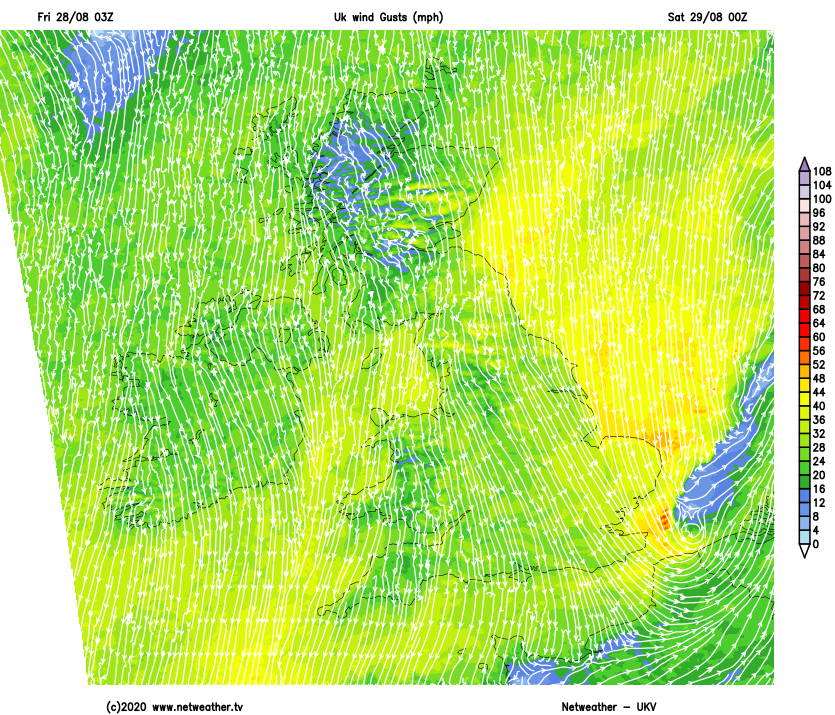 Chilly northerly winds setting in later
