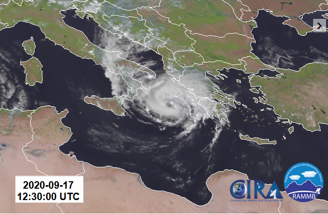 Unusual Mediterranean cyclone - Medicane Ianos, brings stormy weather to Greece