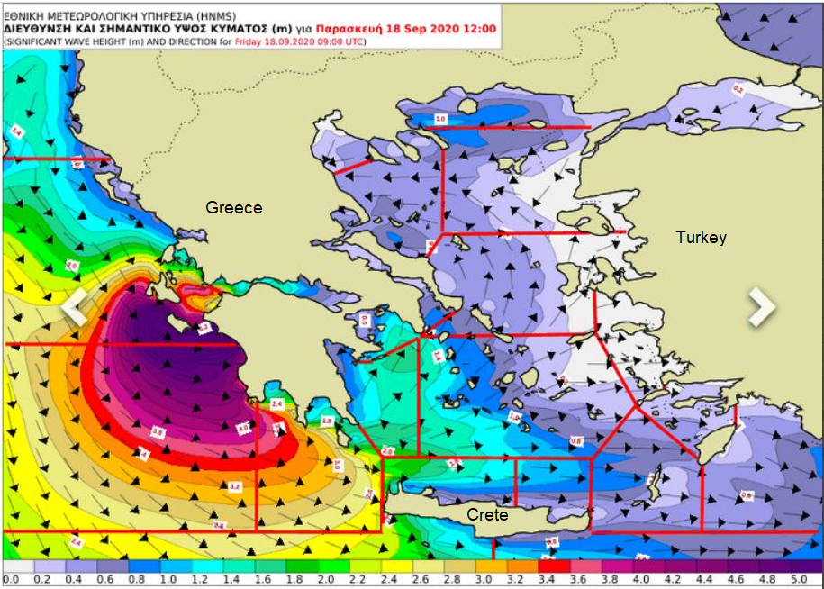 High waves Greeece medicane