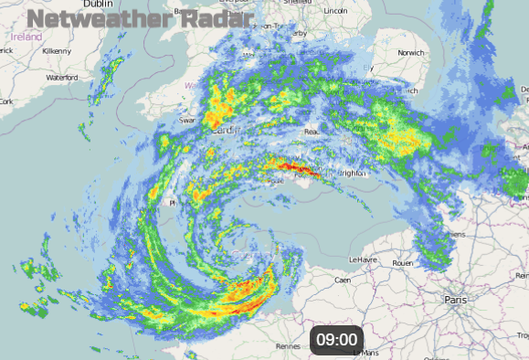 Storm Alex rain and wind Channel Islands