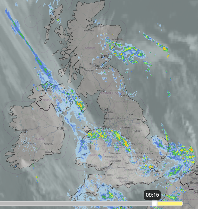 UK weather rain radar