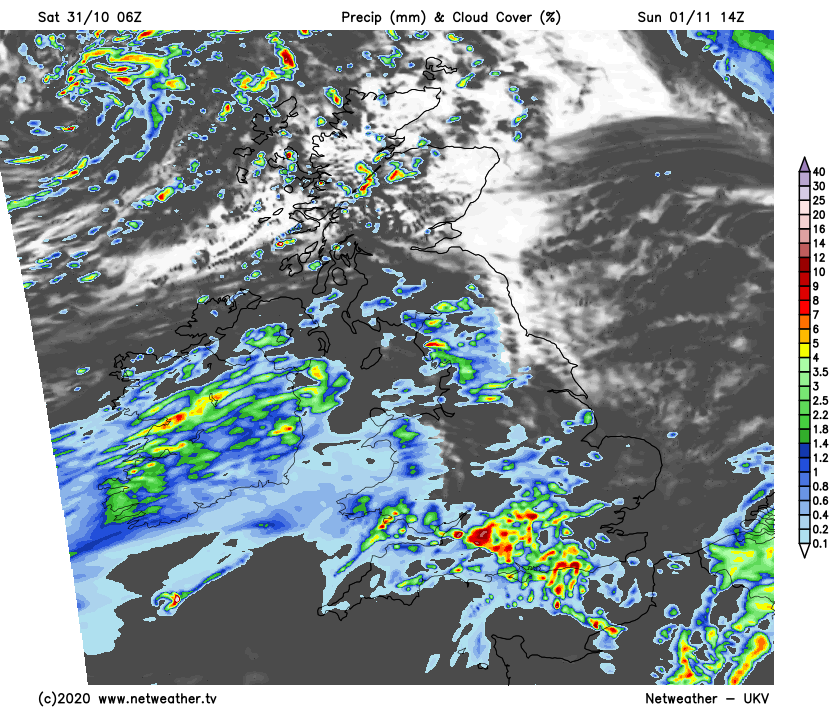 More rain moving up from the southwest on Sunday