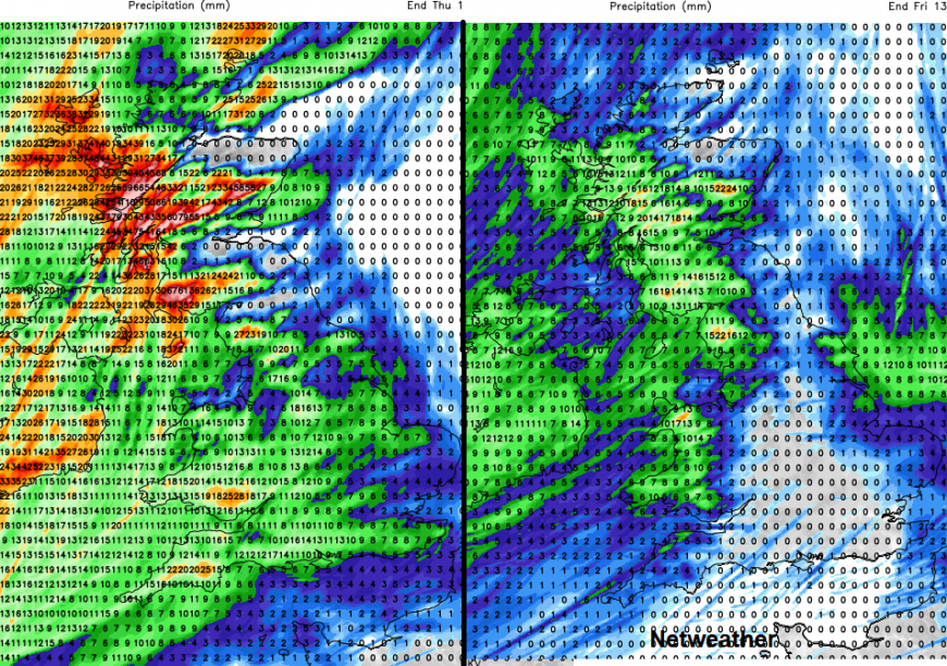 Heavy rain UK