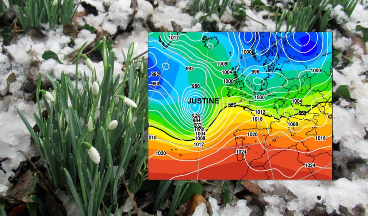 A look at the warnings for rain and possible weekend snow as Storm Justine brushes by