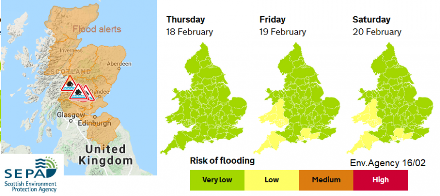 Flood warnings alerts snow melt