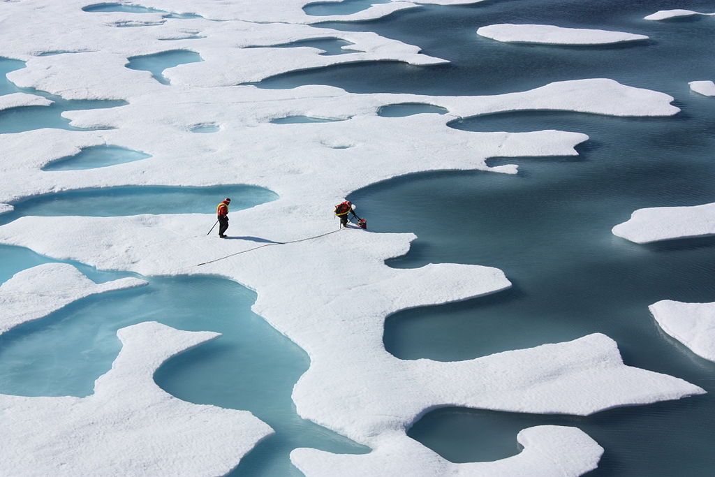 Met ponds on the surface of Arctic Sea Ice