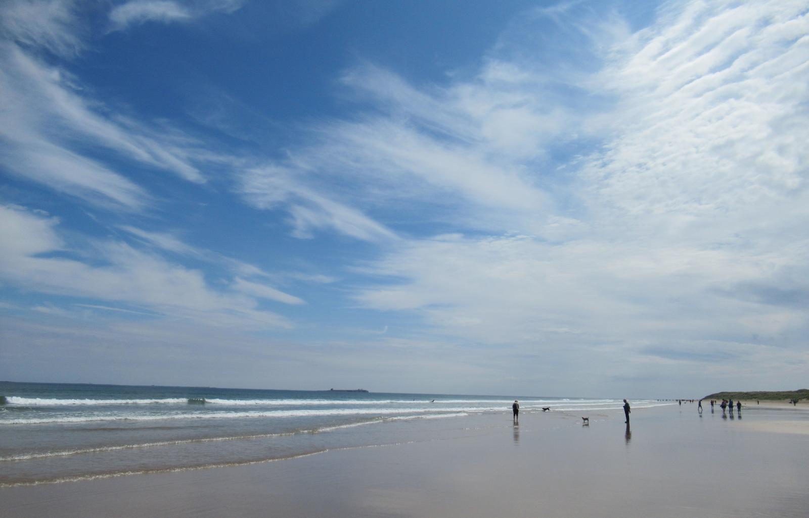 Cirrus clouds on beach