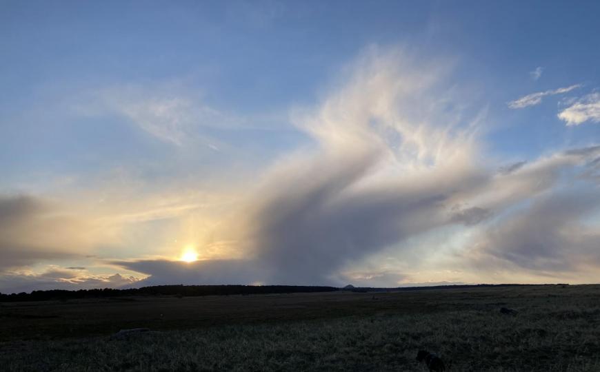 CB Cumulonimbus anvil top cirrus