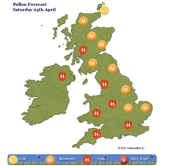 UK pollen count high
