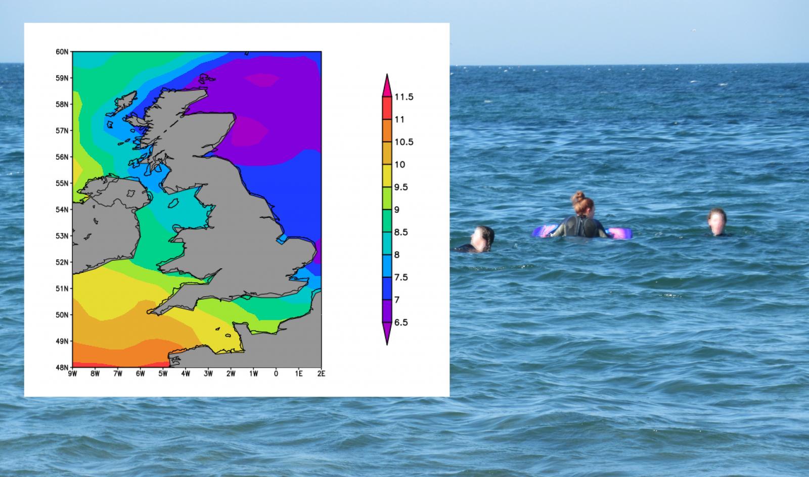 SST sea surface temps UK