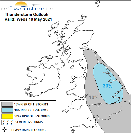 Thunderstorm forecast UK