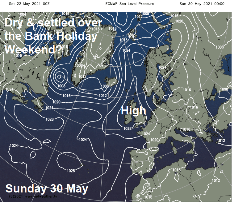 Dry and settled weather next weekend