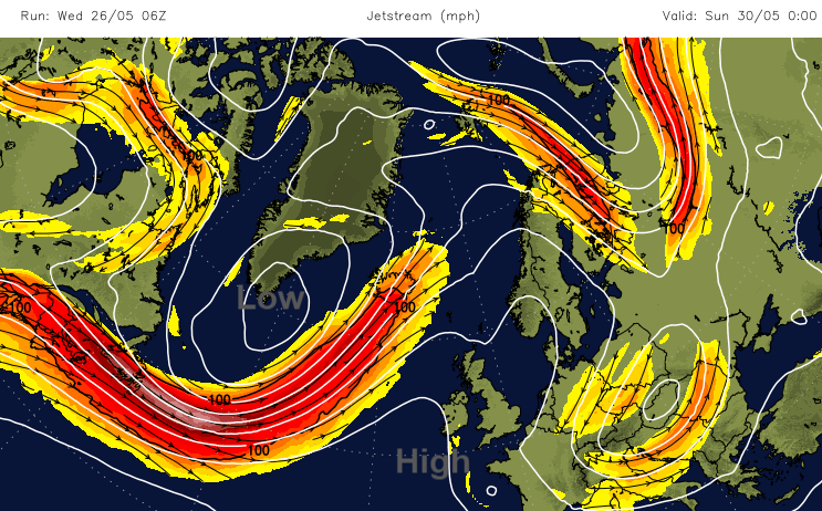 Atlantic jetstream UK