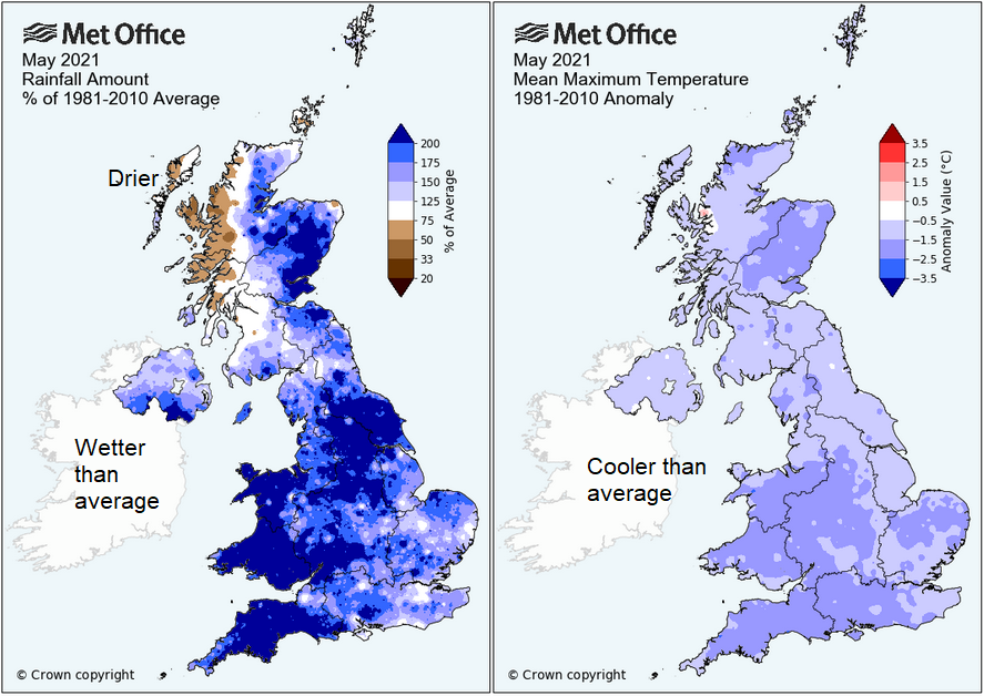 UK weather MAy 2021