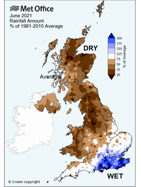 JUne 2021 rainfall amounts