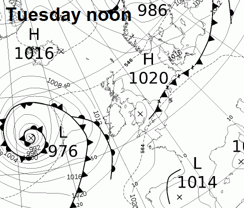 A weak cold front moving south on Thursday