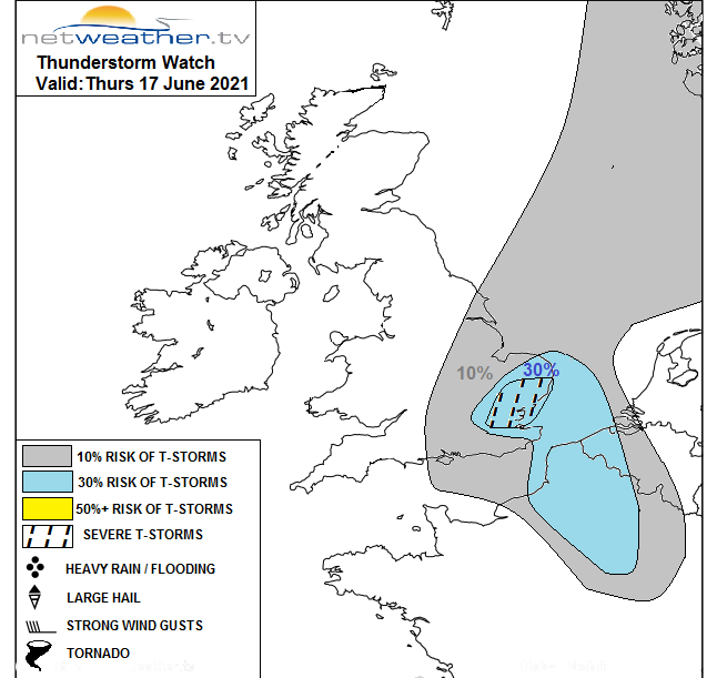 Severe convective forecast UK Thunderstorms 