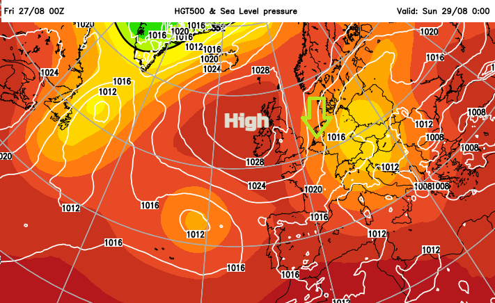 High pressure UK weather