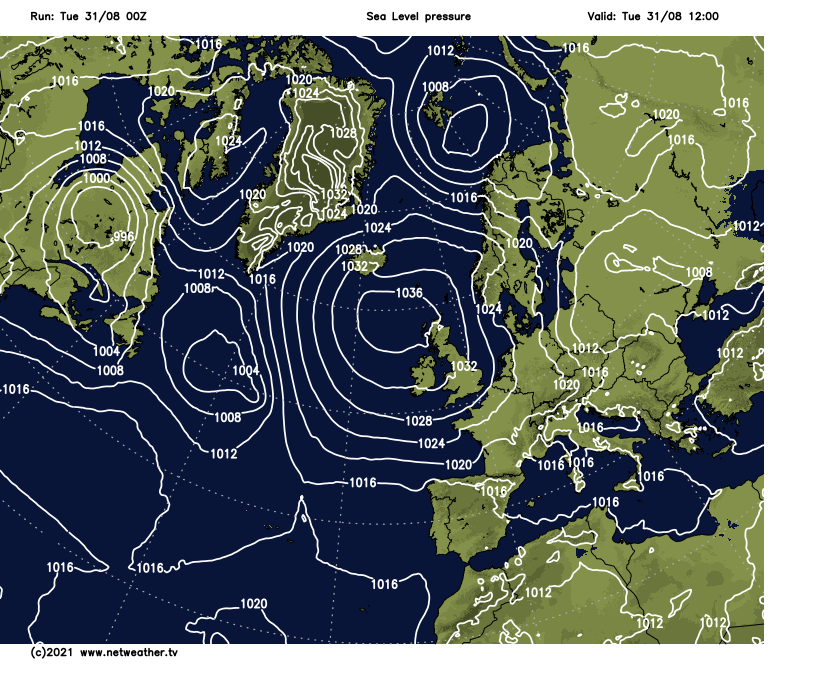 High pressure staying in charge this week but slowly moving