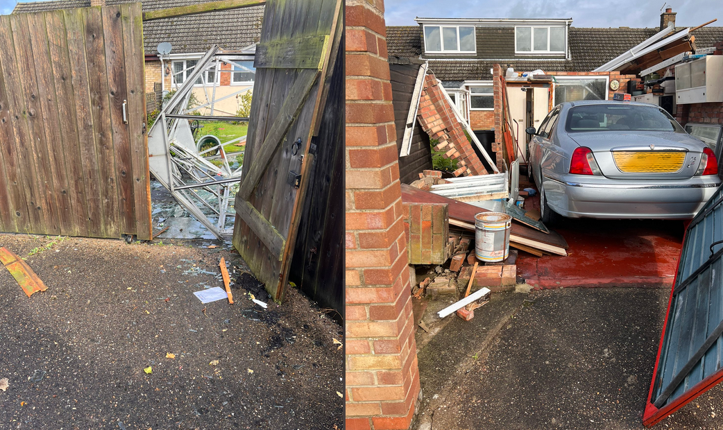 Line convection and suspected Tornado damage for eastern England