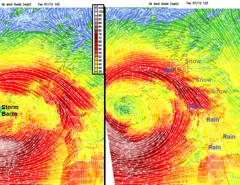 Storm Barra wind gusts Amber warning