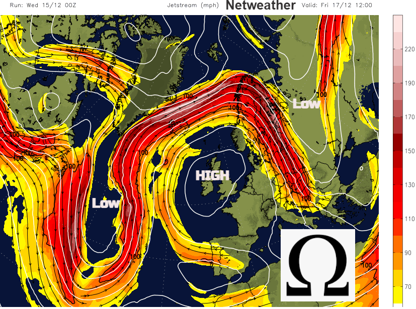 OMega block high UK jetstream