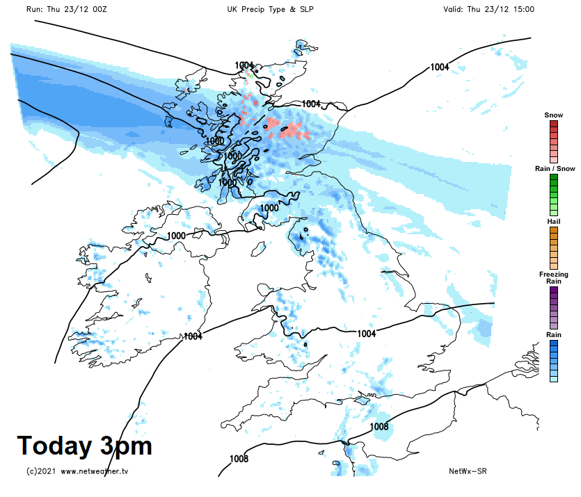 Unsettled And Mild Christmas For Many, But Scotland Staying Cold & Bright