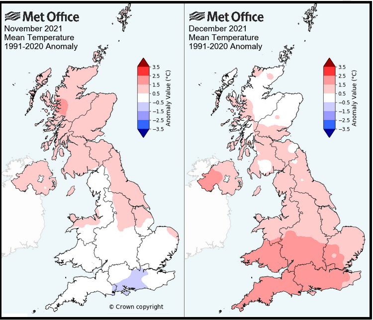 Mild weather UK