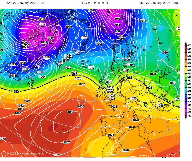 Low pressure possibly moving nearby on Thursday