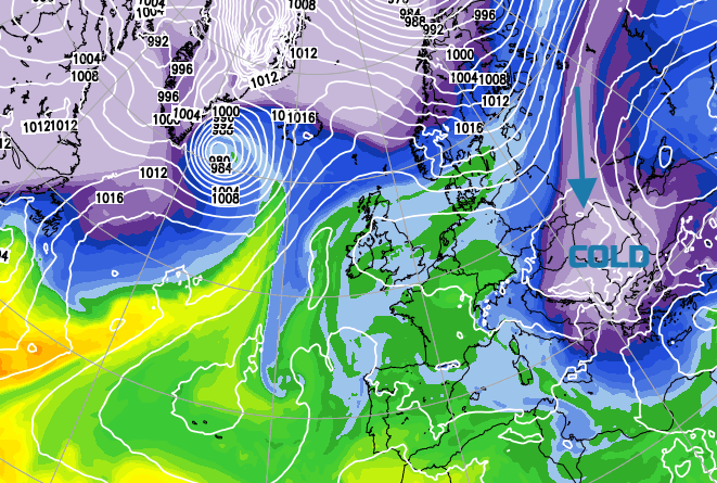 Cold air down to Mediterranean Greece and Mykonos